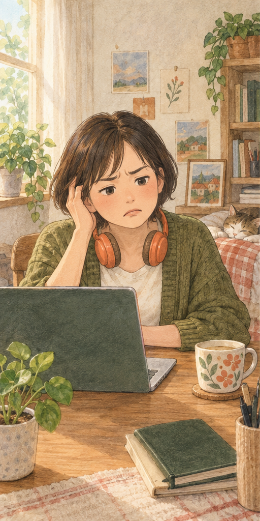 困っているキャラクター